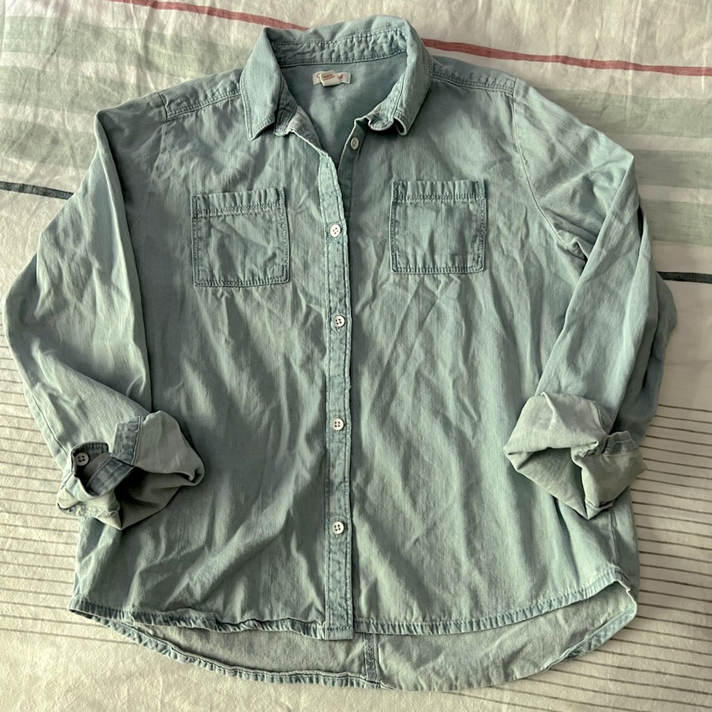 Girls denim lightweight top